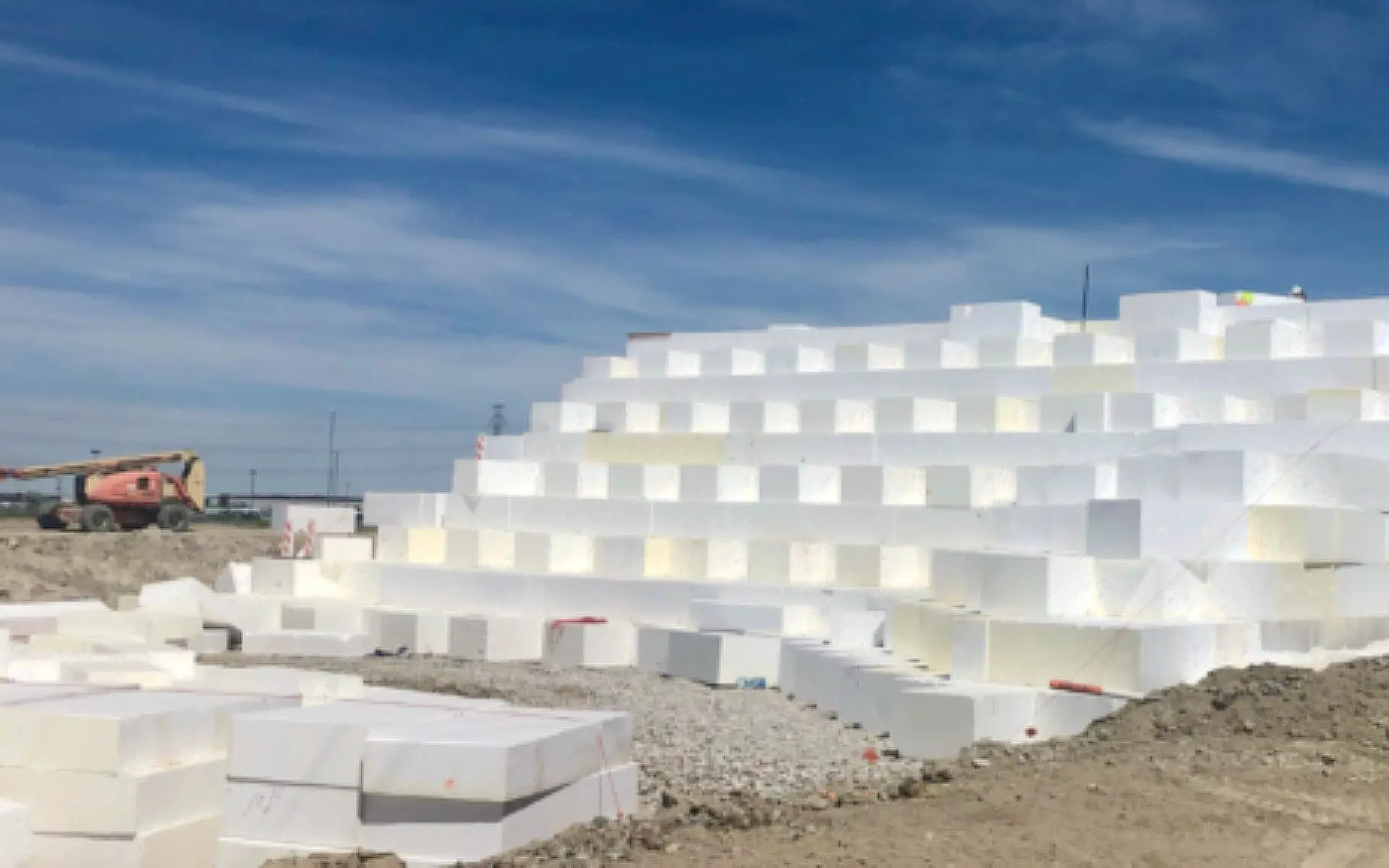image of geofoam insulation, which is a construction foam product